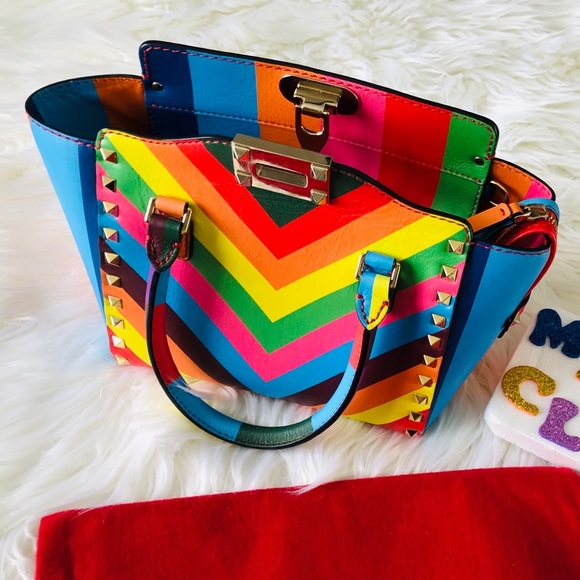 VALENTINO Bag Multicolor 1973 Authentic - Picture 3 of 11